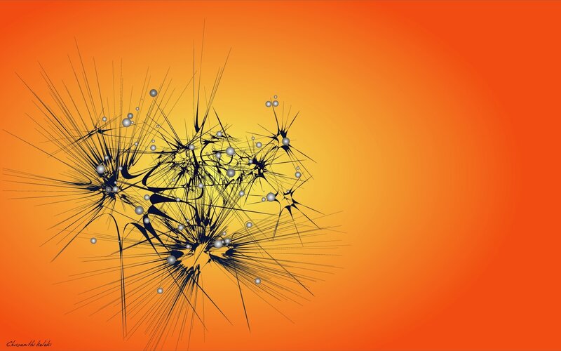 Abstract network on orange