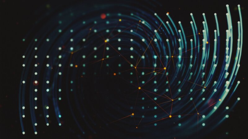 Abstract Network Pattern — Blue, Technological