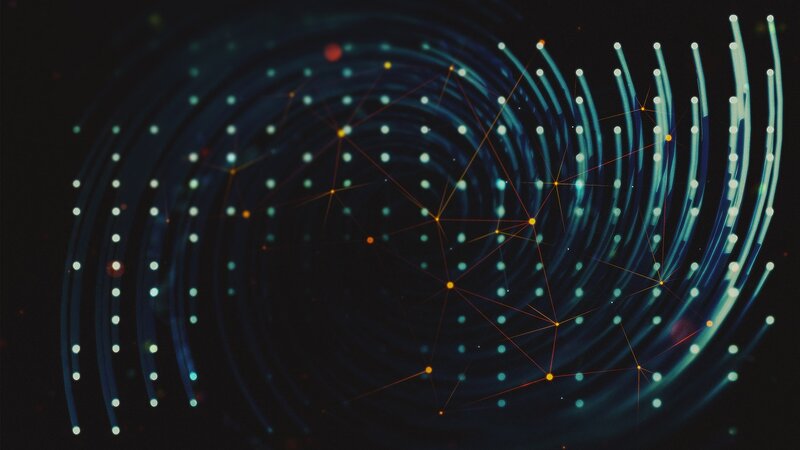 Abstract Network Pattern — Blue