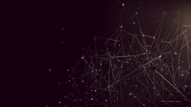 Abstract Network Structure — Black, Dramatic