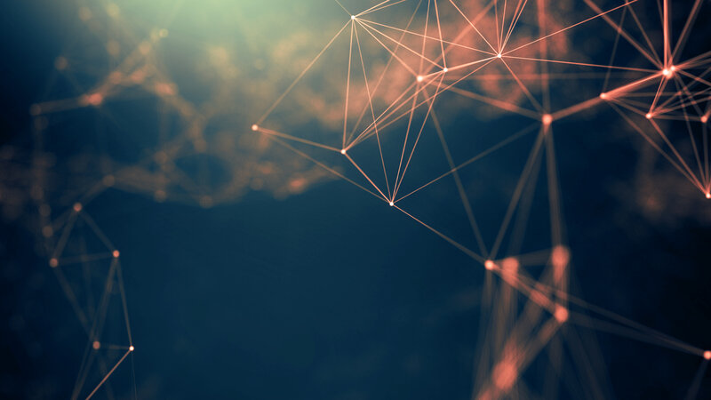 Abstract Network Structure — Blue, Technological