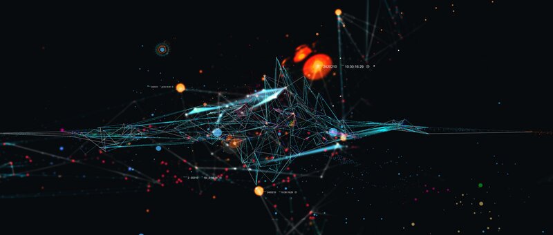 Abstract Network Visualization — Black