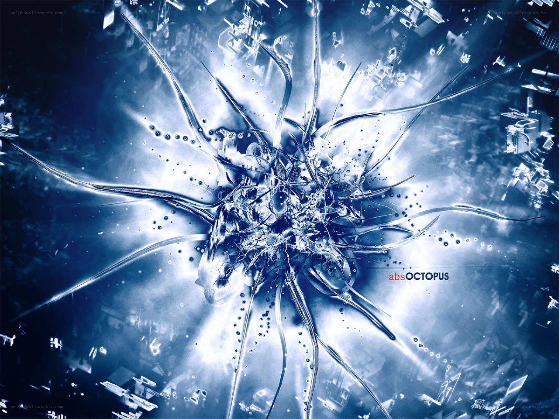 abstract octopus explosion