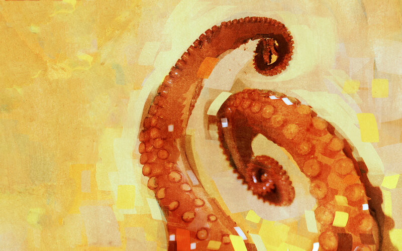 Abstract octopus tentacles art