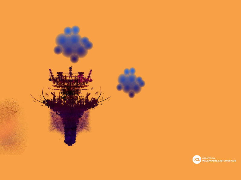 Abstract Oil Rig Structure