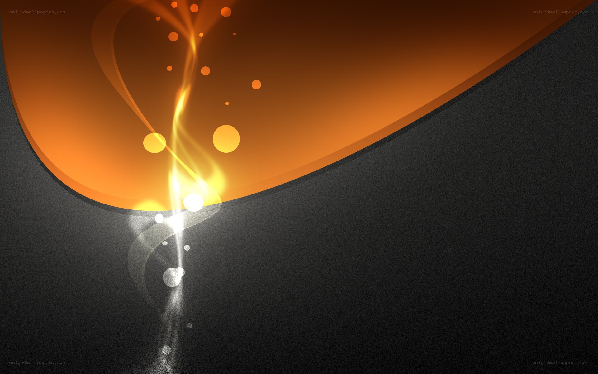Abstract orange and black design