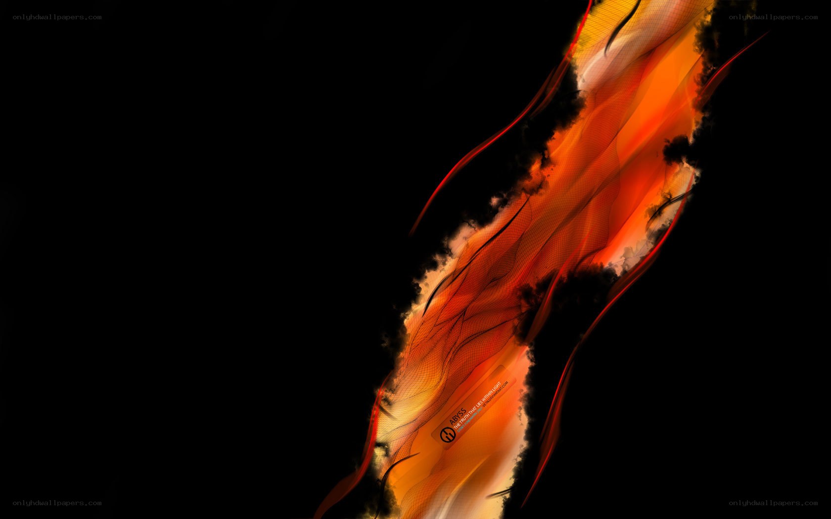 Abstract orange and black design