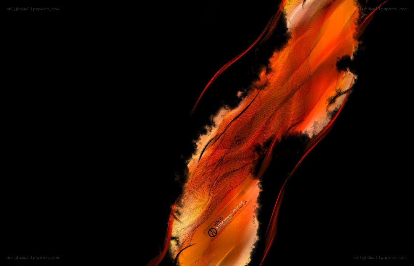 Abstract orange and black design