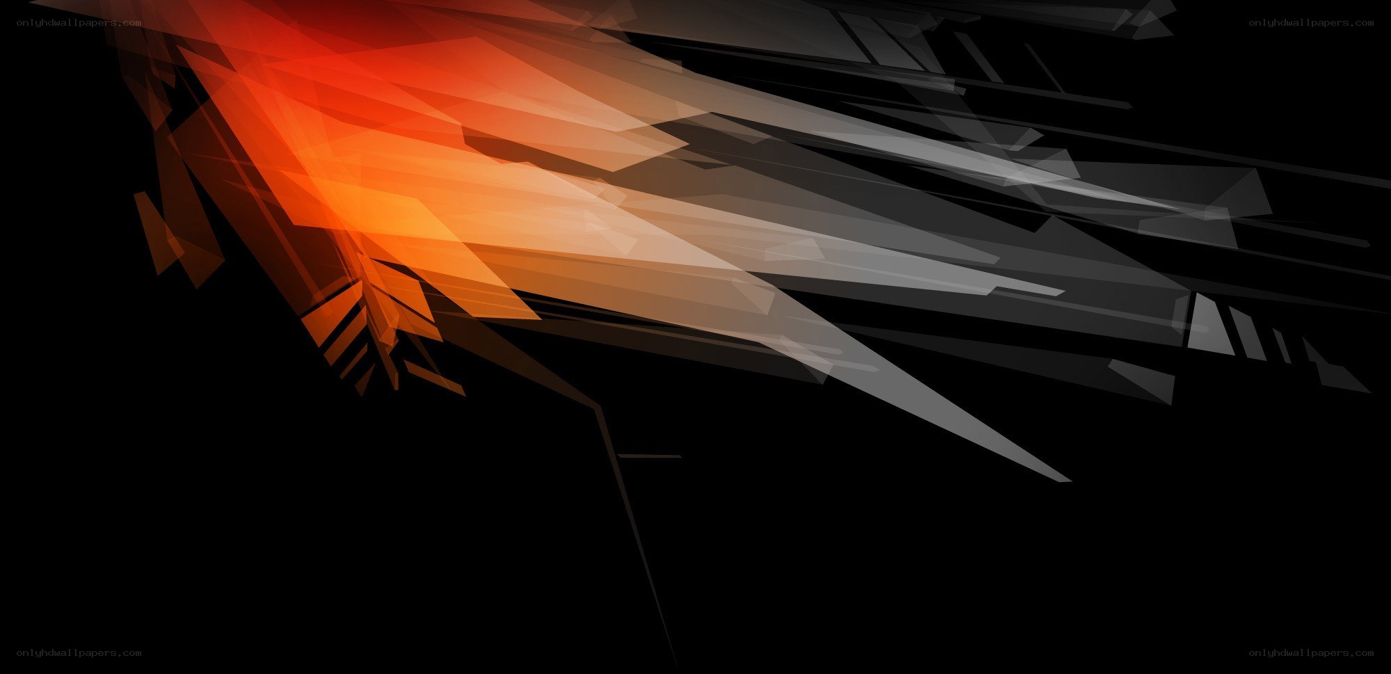 abstract orange and black design