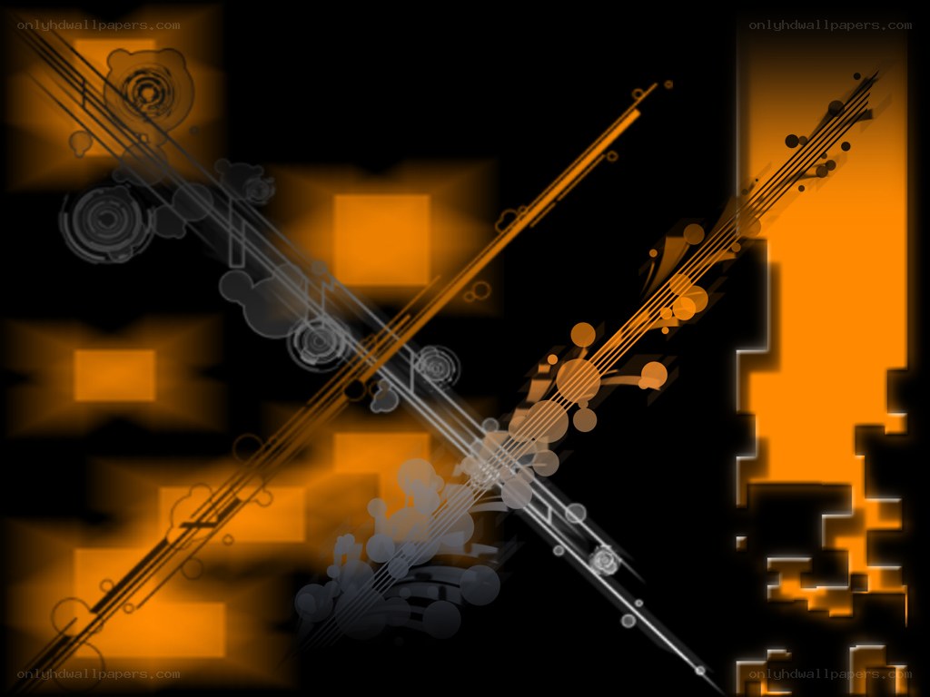 abstract orange and black design