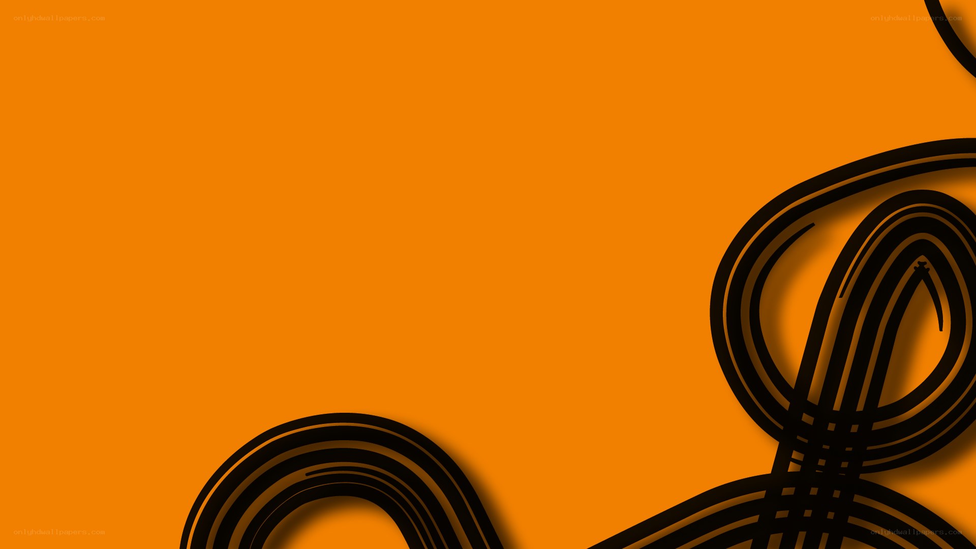 Abstract orange and black design