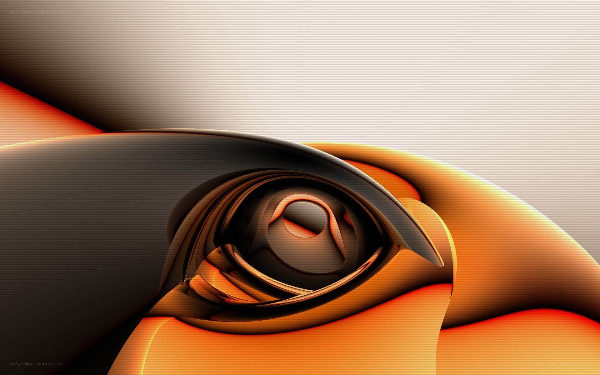 abstract orange and black swirl