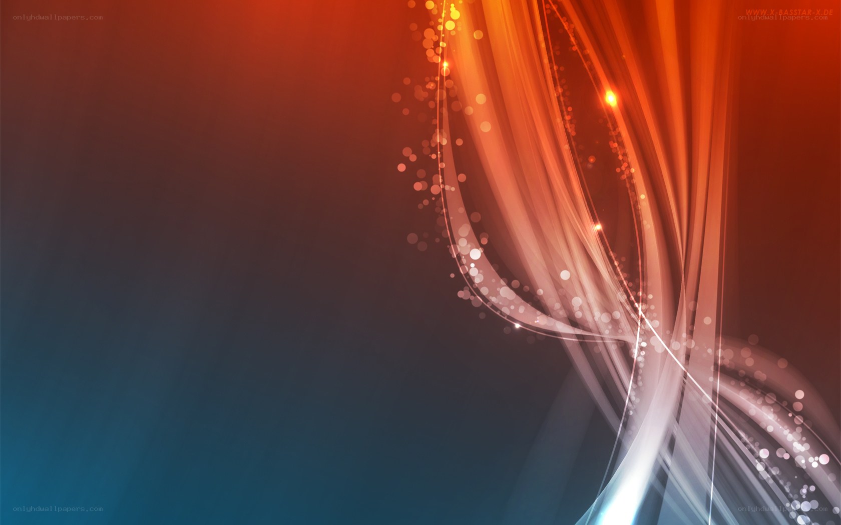 Abstract orange and blue light design