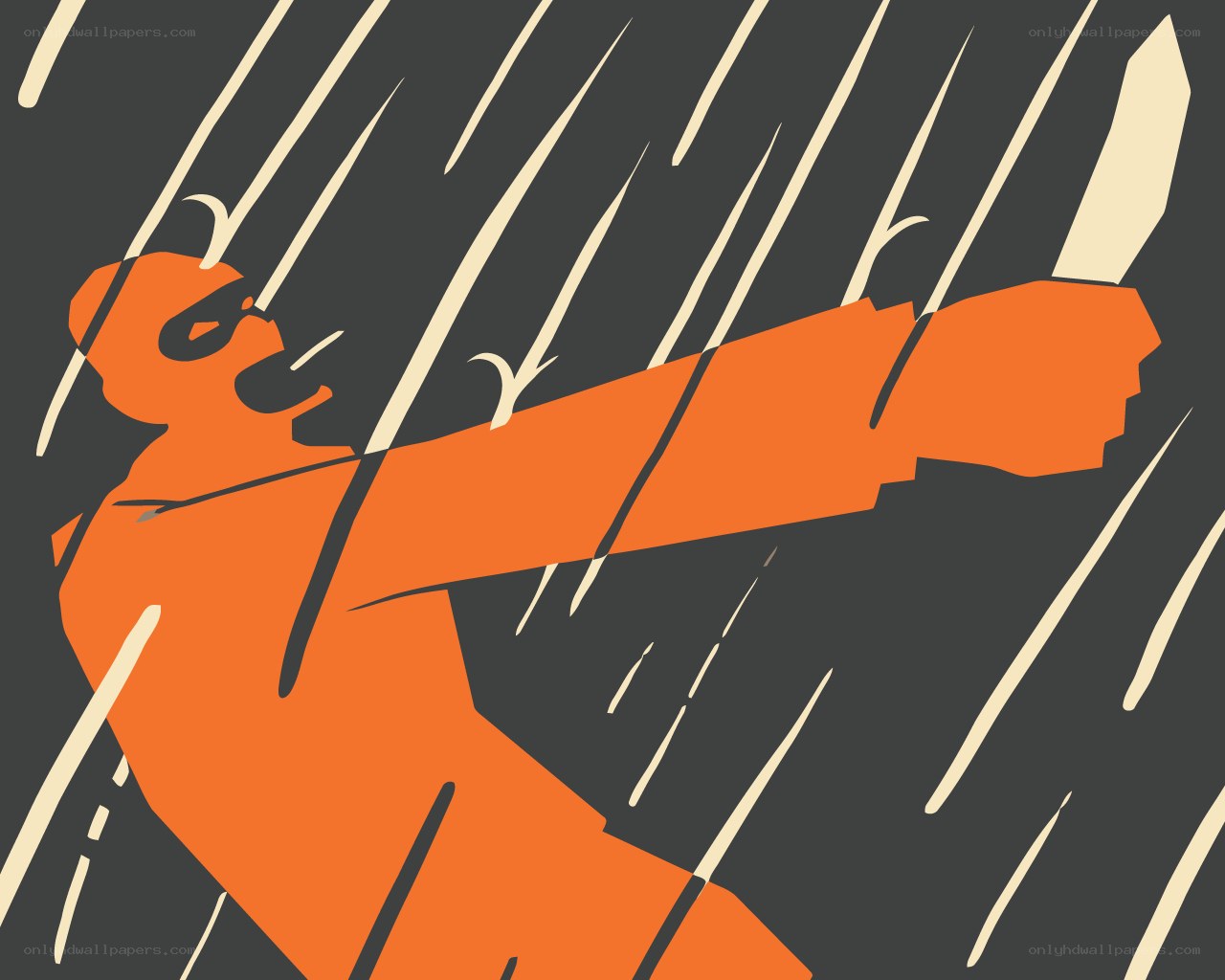 abstract orange and gray design