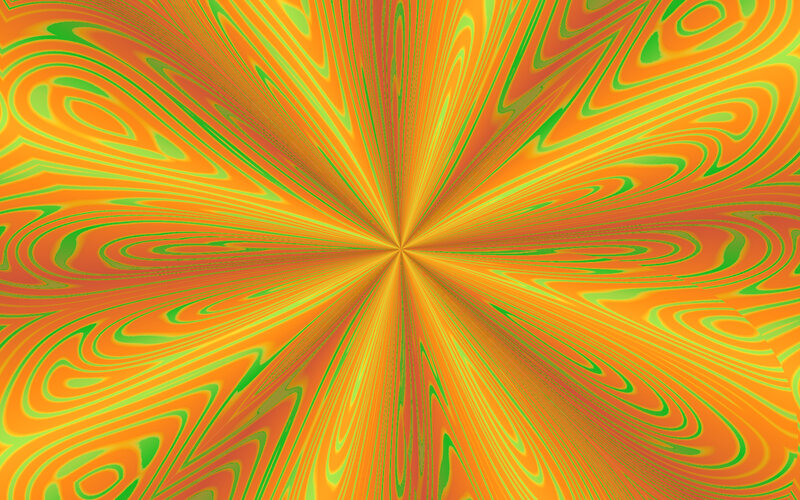 Abstract Orange and Green Pattern