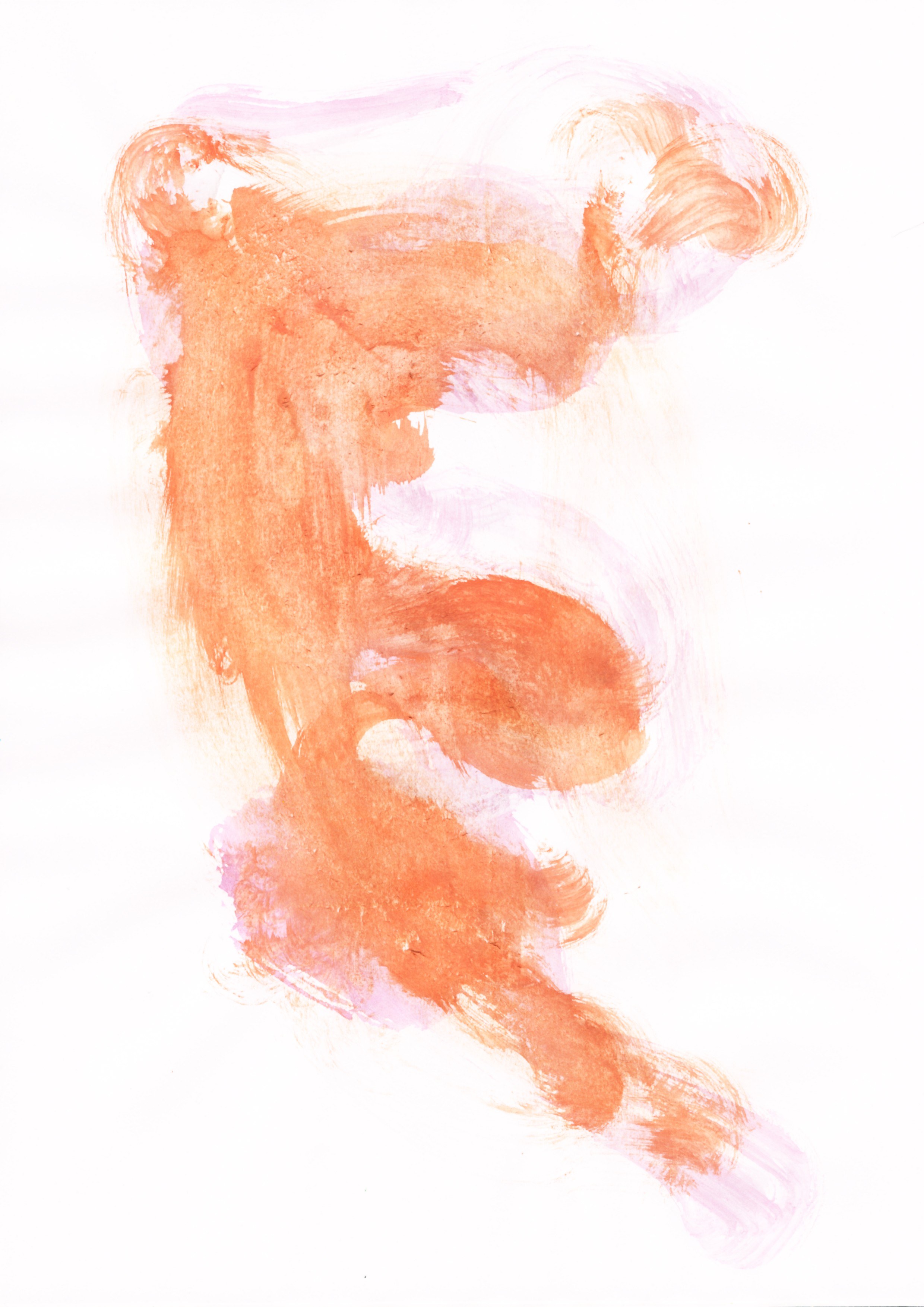 abstract orange and pink brushstrokes