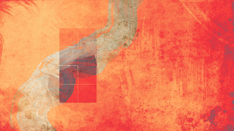 abstract orange and red artwork