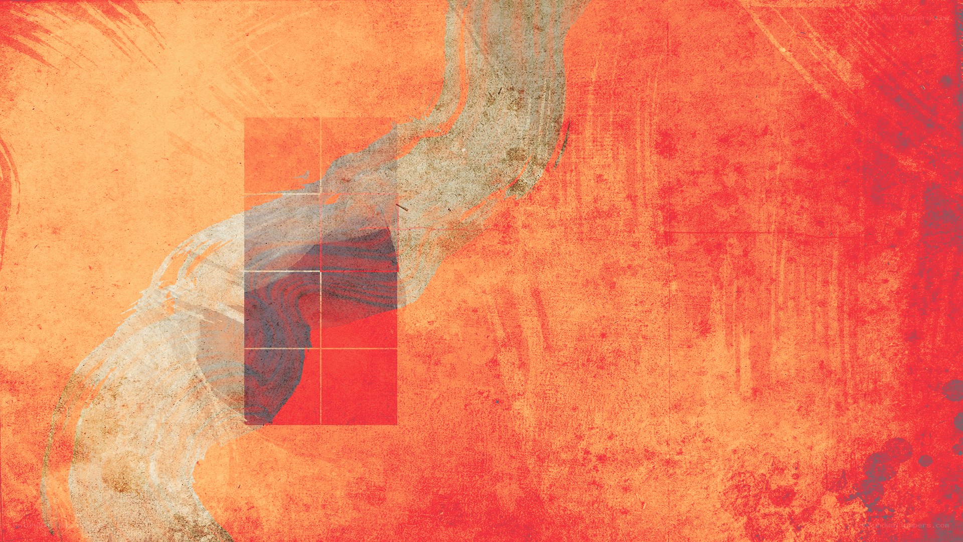 abstract orange and red artwork