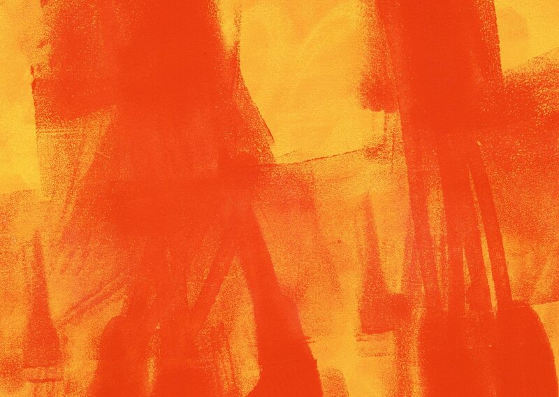 Abstract orange and red brushstrokes