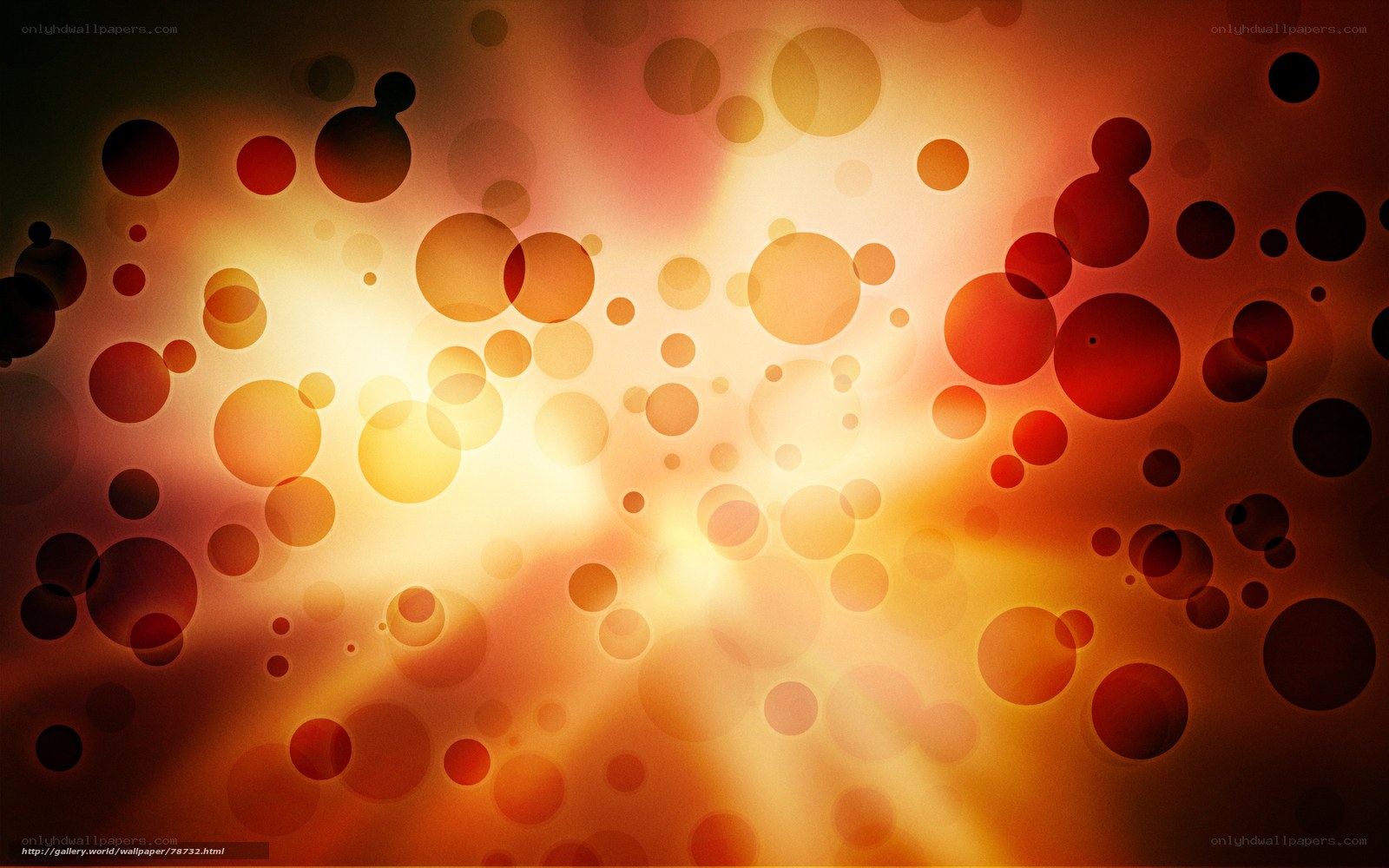 Abstract orange and red circles