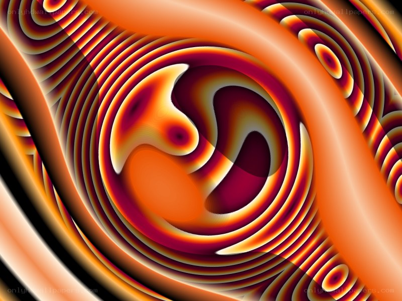 Abstract orange and red swirls
