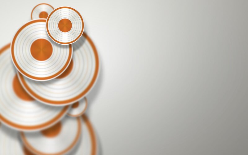 abstract orange and white circles