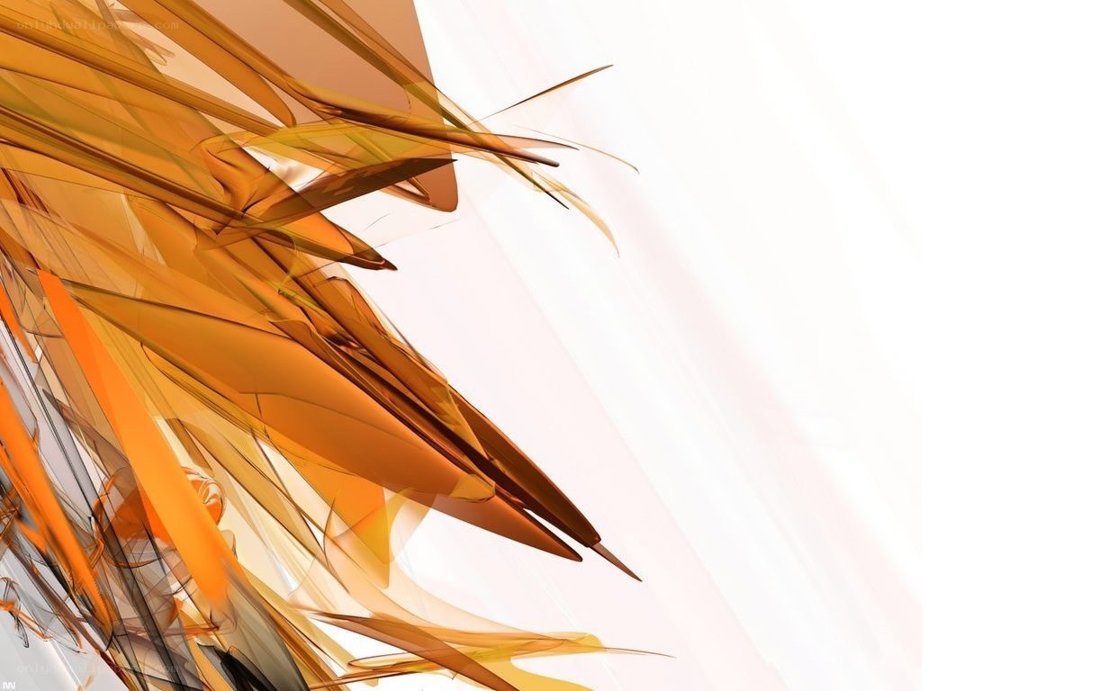 Abstract orange and white design