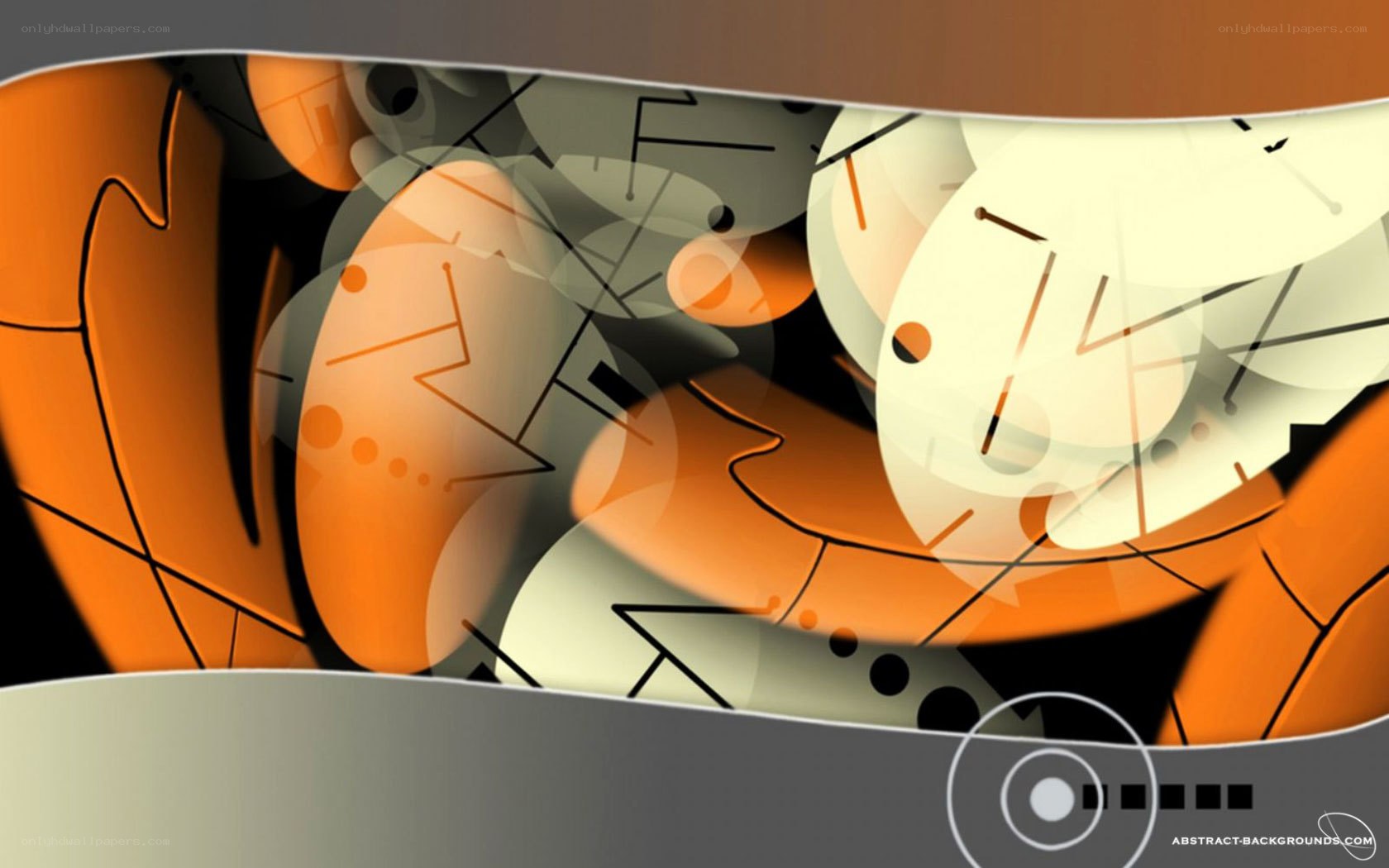 abstract orange and white design