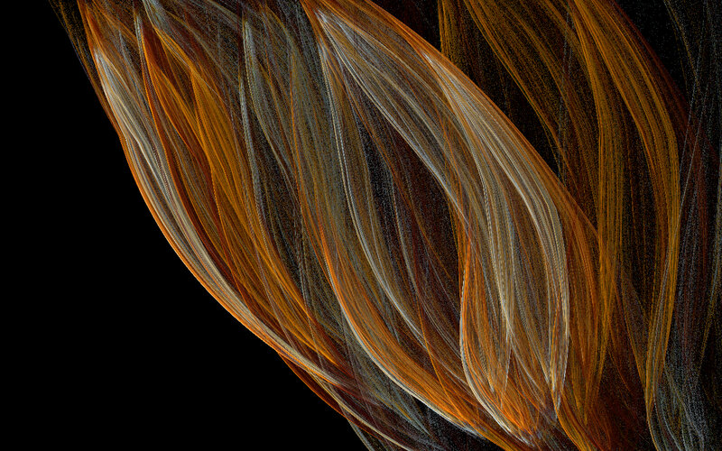 Abstract orange and white fractal design