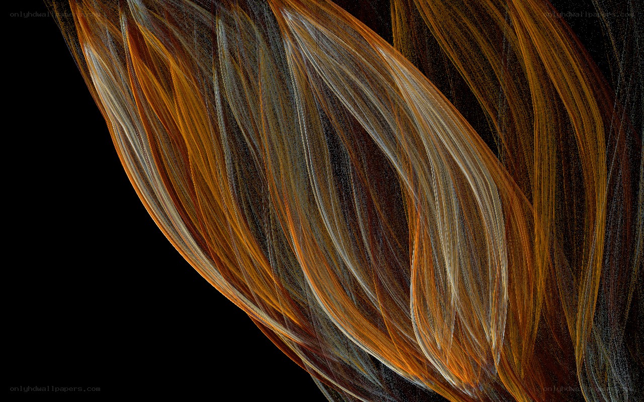 Abstract orange and white fractal design