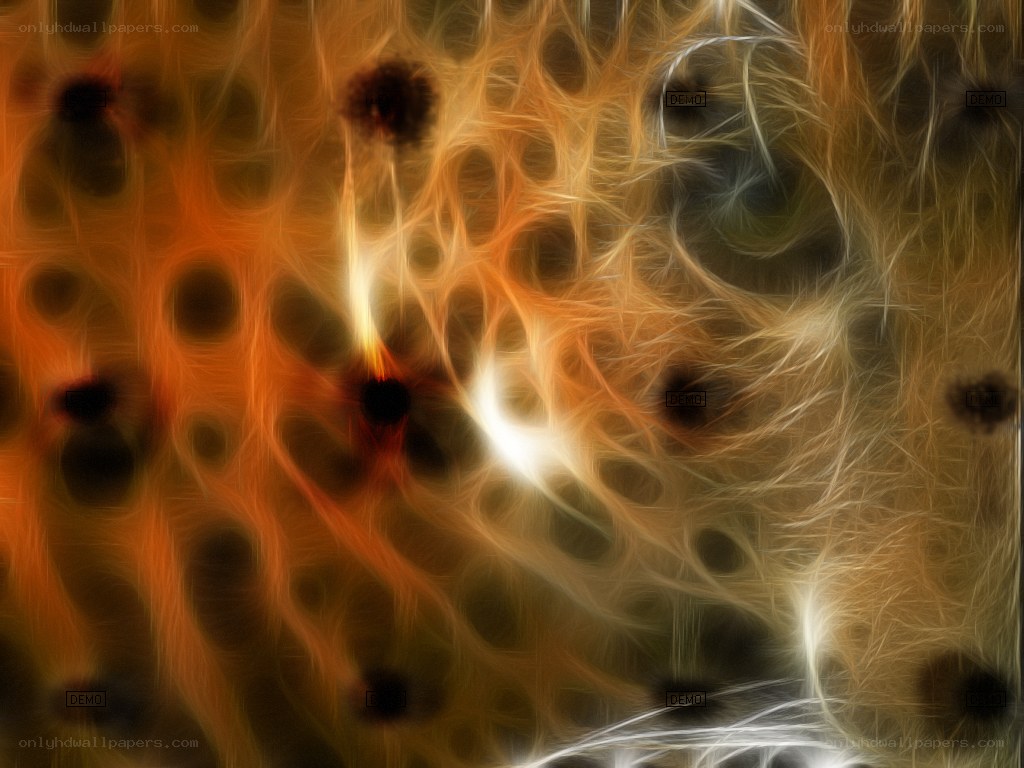 Abstract orange and white fractal pattern