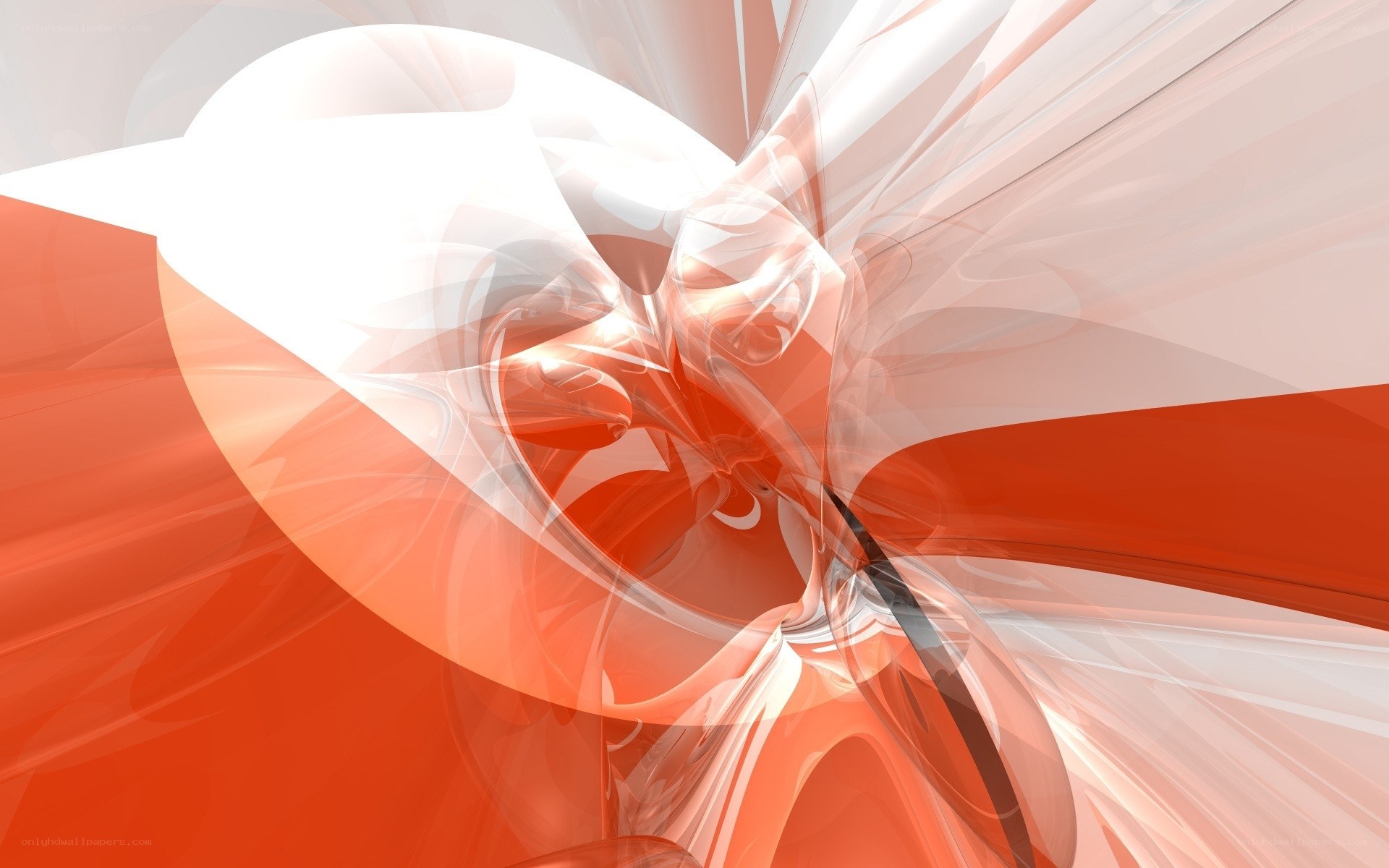 abstract orange and white swirl