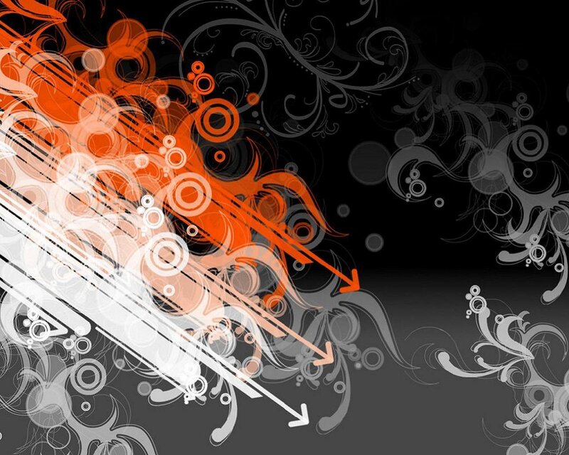 abstract orange and white swirls