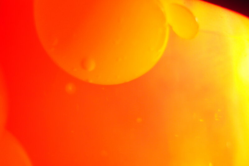 abstract orange and yellow bubbles