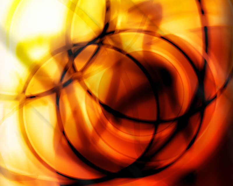 Abstract orange and yellow swirl