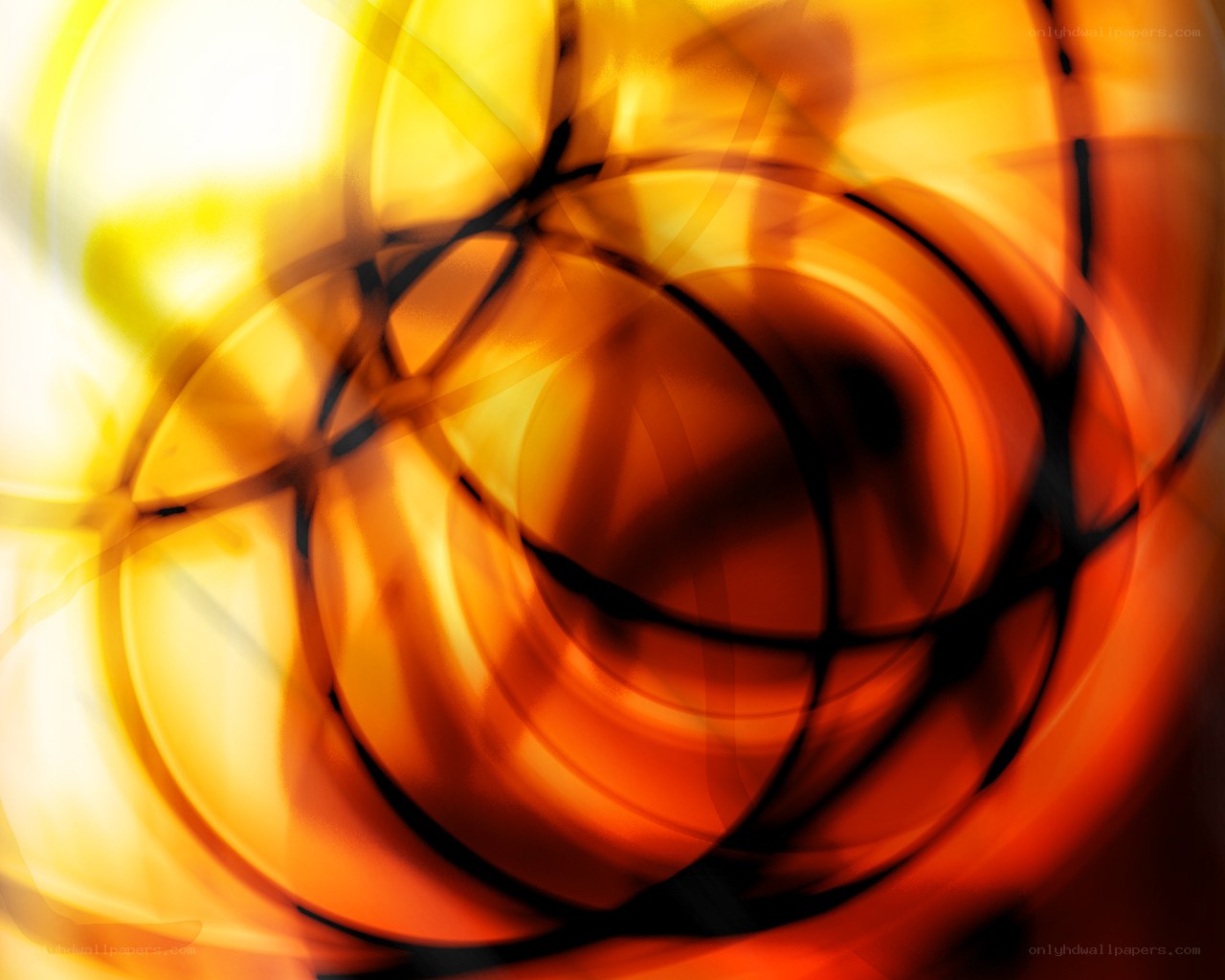 Abstract orange and yellow swirl