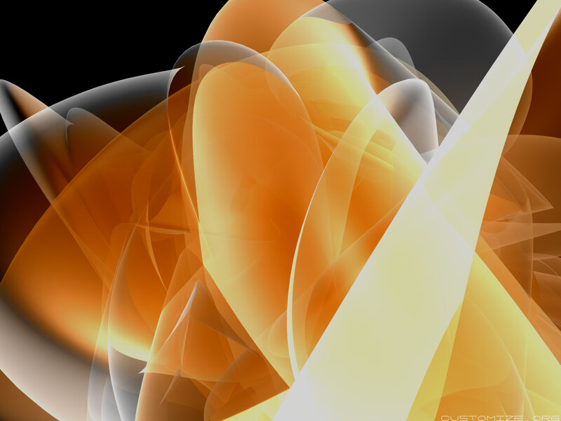 Abstract orange and yellow swirls