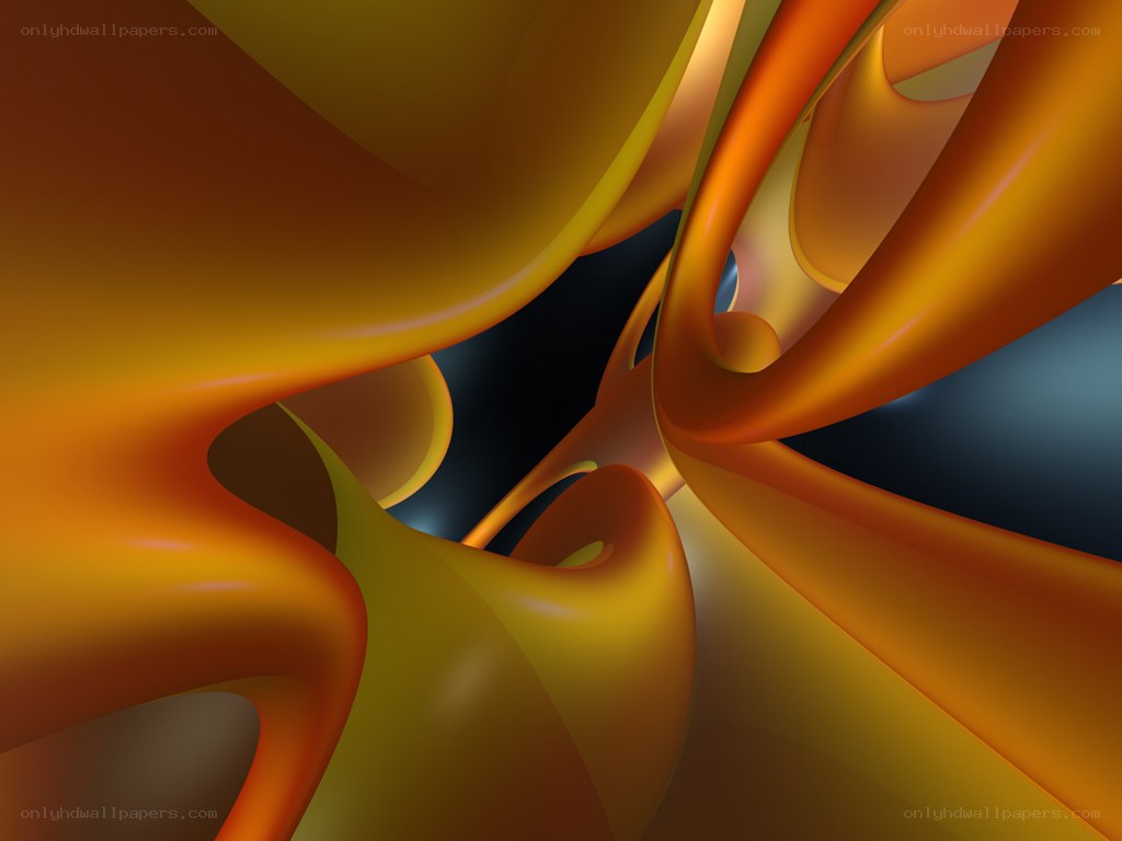 Abstract orange and yellow swirls