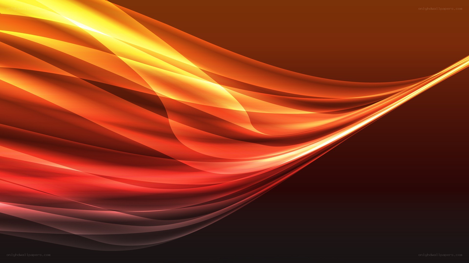 Abstract orange and yellow waves