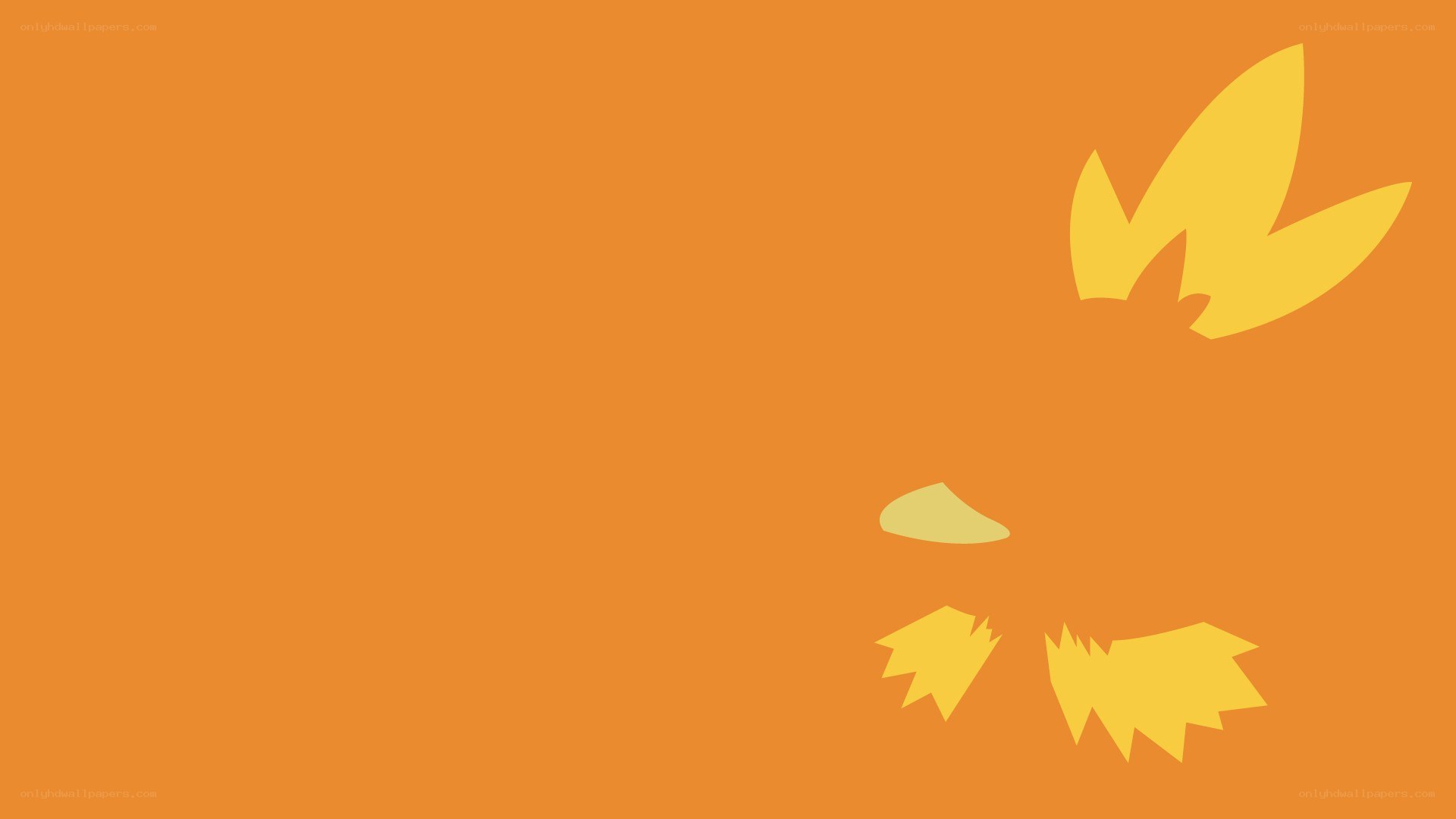abstract orange background with yellow shapes