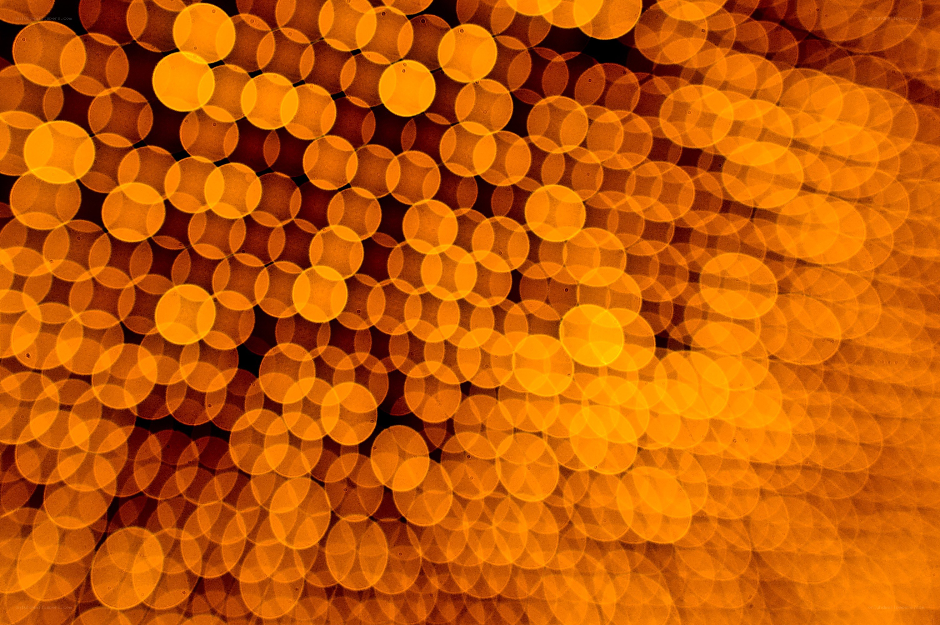 Abstract orange bokeh circles