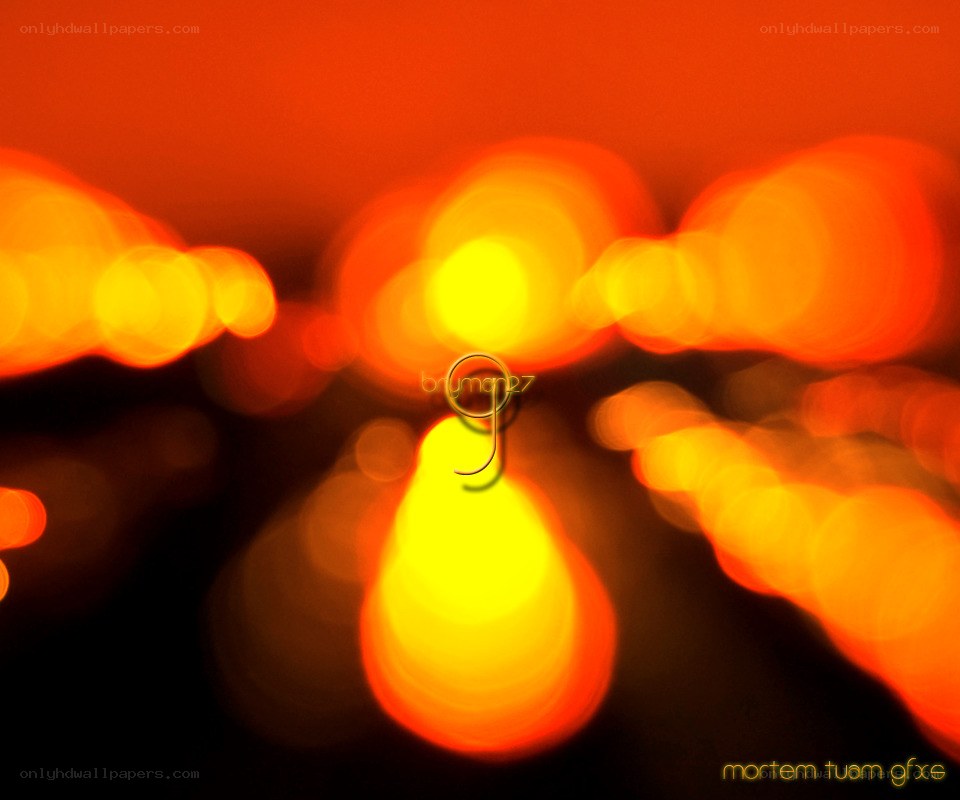 Abstract orange bokeh lights