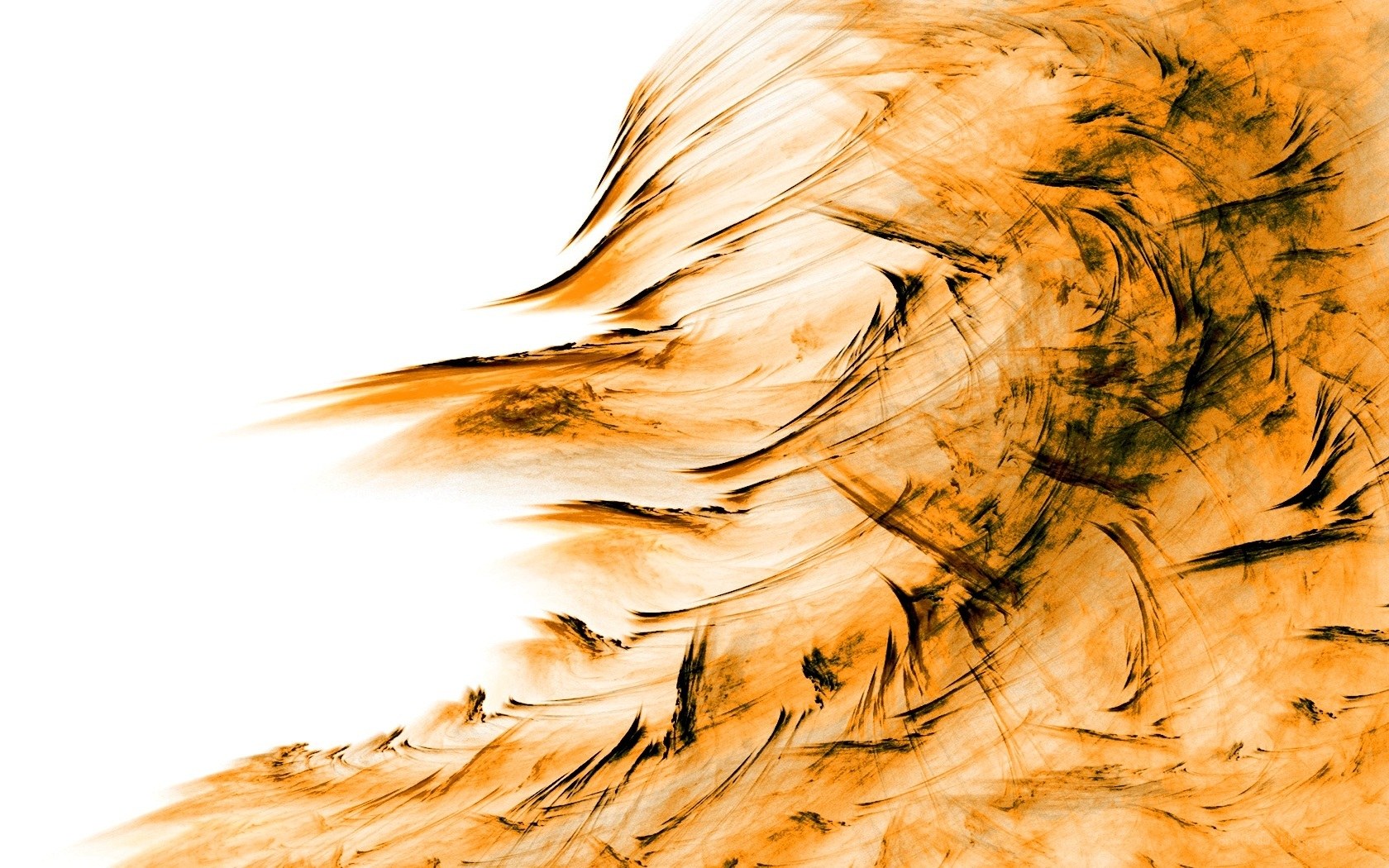 abstract orange brush strokes