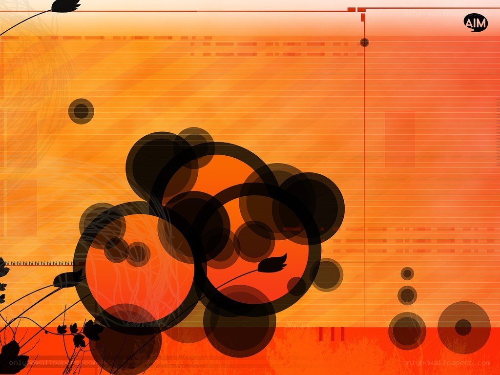 abstract orange circle design