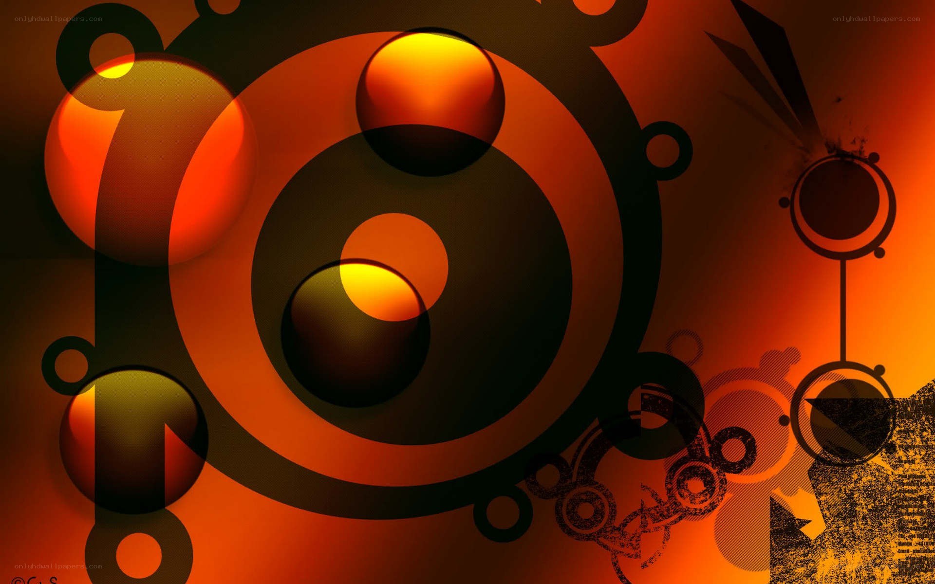 Abstract orange circle design