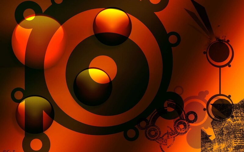 abstract orange circle design