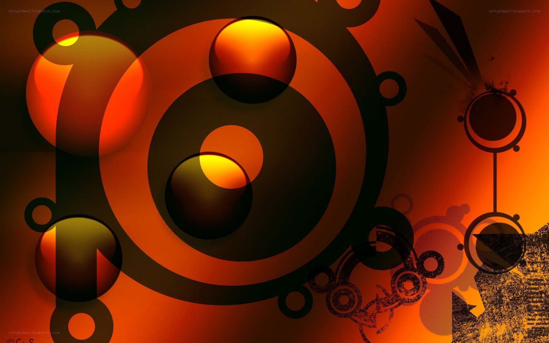 abstract orange circle design