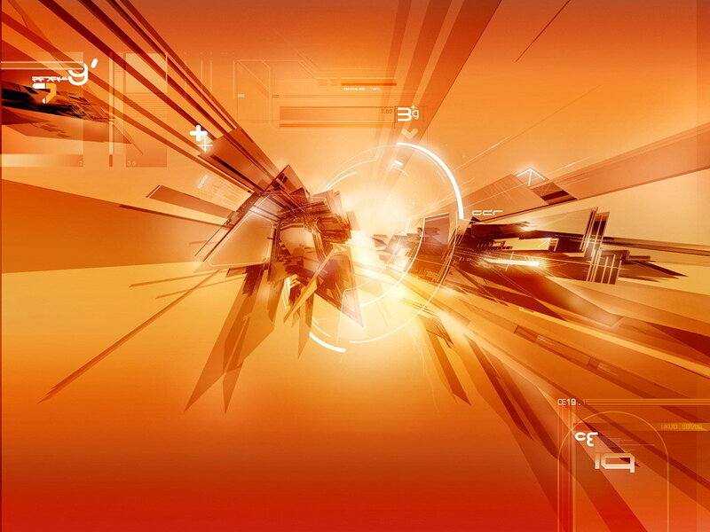 abstract orange digital explosion