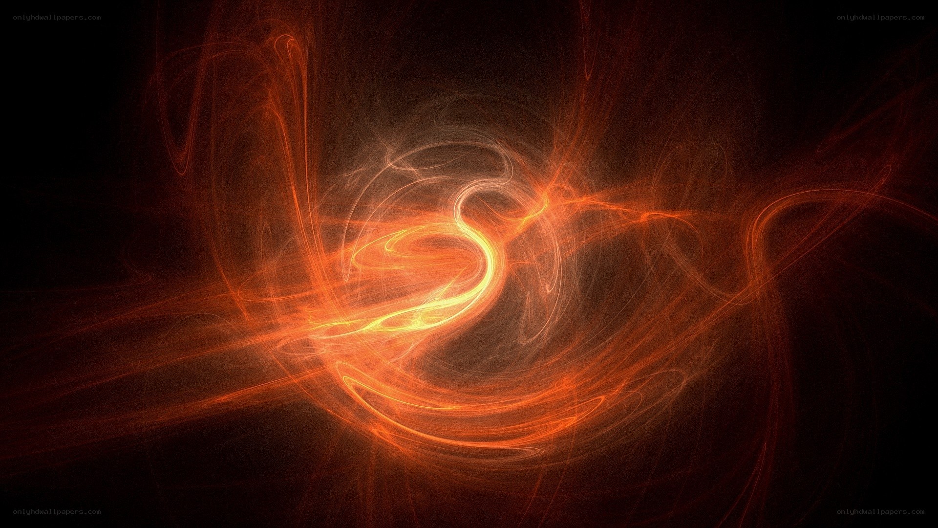 Abstract orange energy swirl