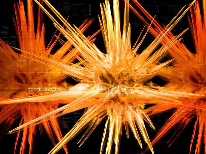 abstract orange explosion design